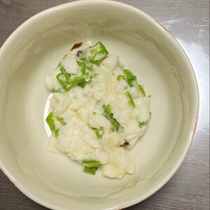 大和芋とオクラの塩昆布あえ【和食・副菜】